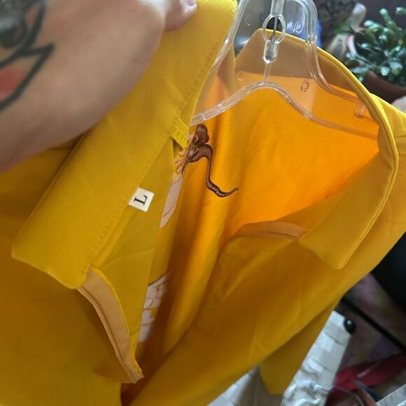 Golden Embroidered Women's Long Blouse L - Picture 3 of 16